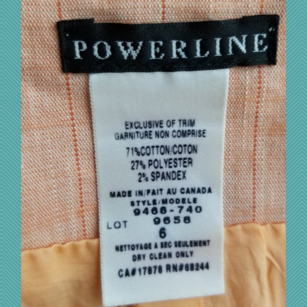 Powerline Orange Striped Single Button Blazer - image 5